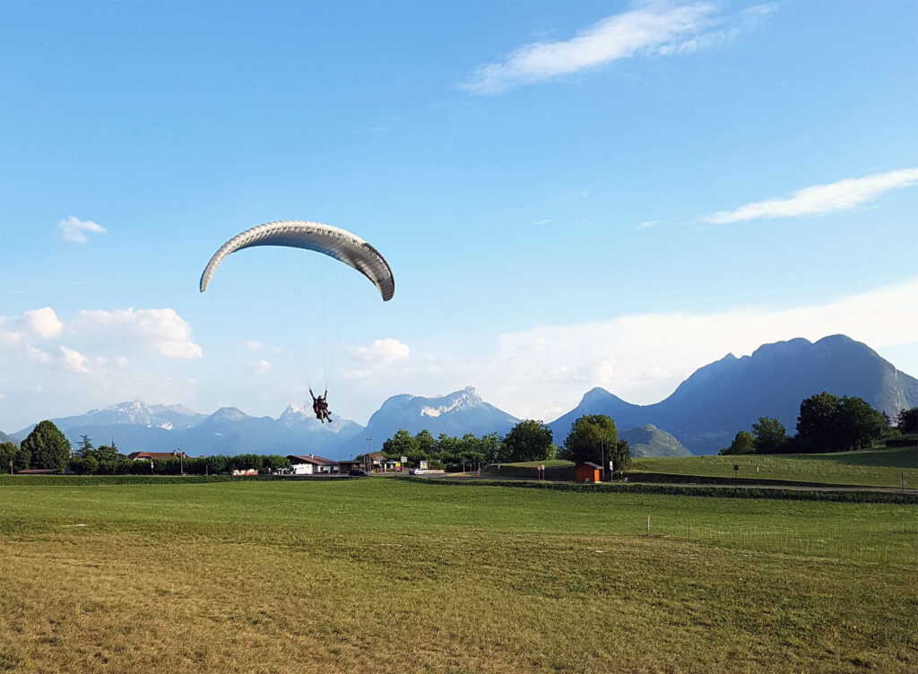 atterrissage en parapente