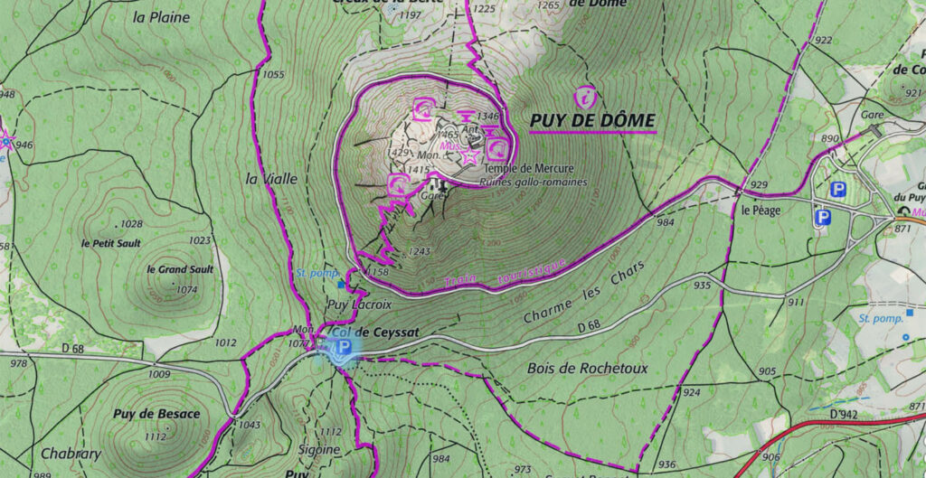 carte ign parking col de ceyssat