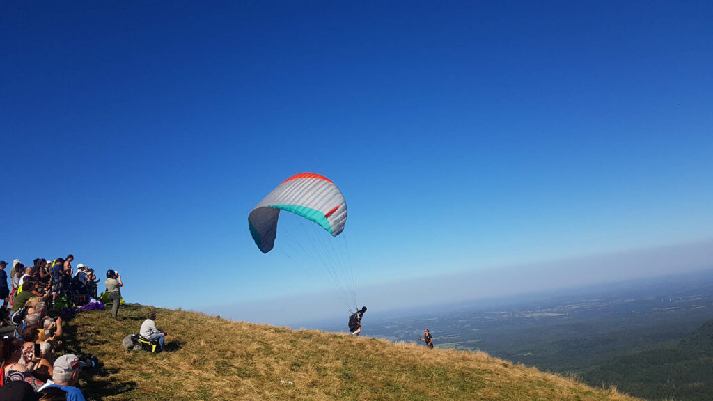 décollage en parapente