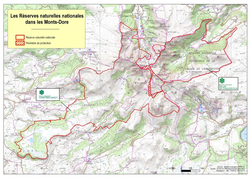 carte limite réserve vallée de Chaudefour