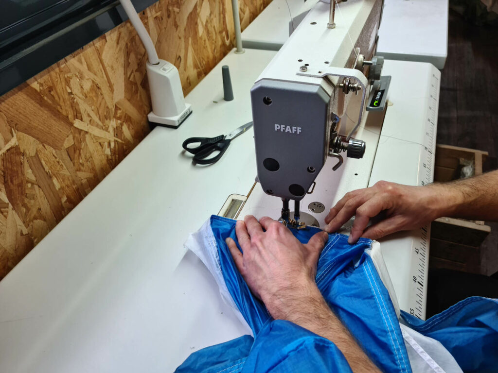 couture réparation voile parapente